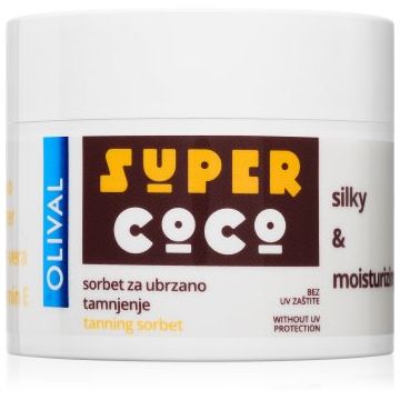 Olival SUPER Coco sorbet hidratant pentru piele pentru accelerarea bronzului