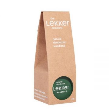 Deodorant natural vegan crema Woodland Lekker (zero plastic), 30g de firma originala