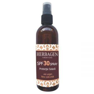 Spray cu Ulei de Argan pentru Protectie Solara SPF30 Herbagen, 150 ml