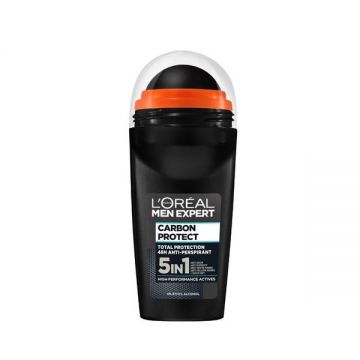 Deodorant Antiperspirant Roll-On pentru Barbati - L'Oreal Paris Men Expert Carbon Protect 5in1, 50 ml ieftin