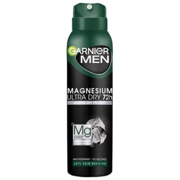 Deodorant Antiperspirant Spray - Garnier Men Magnesium Ultra Dry 72h, 150 ml ieftin