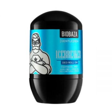 Deodorant Natural fara Aluminiu pentru Barbati, cu Ulei de Pin si Menta - Biobaza Gentlemen Deo Roll-On Icebreaker, 50 ml
