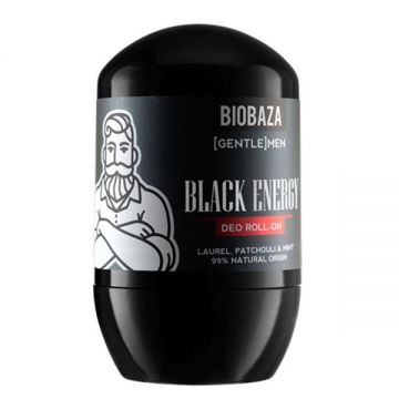 Deodorant Natural pe Baza de Piatra de Alaun pentru Barbati, cu Dafin si Patchouli - Biobaza Gentlemen Deo Roll-On Black Energy, 50 ml de firma original