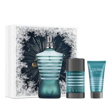 Set Cadou Jean Paul Gaultier Le Male, Barbati, Apa de Toaleta, 125 ml + Balsam dupa barbierit 50Ml + Deodorant Stick, 75G de firma original