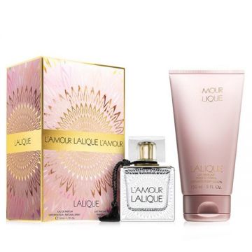 Set Cadou Lalique L'Amour, Femei, Apa de Parfum, 100 ml + Lotiune de Corp, 150 ml de firma original