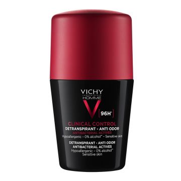 Deodorant roll-on antitranspirant Vichy Homme 96h Clinical Control, 50 ml (Gramaj: 50 ml) ieftin