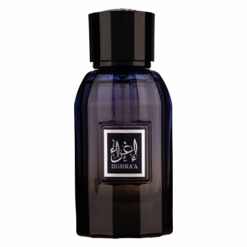 Parfum Iighra, a, Fragrance World, apa de parfum 80 ml, barbati - inspirat din La Nuit de L, Homme Bleu Electrique by Yves Saint Laurent de firma original