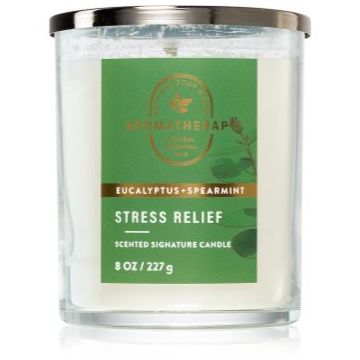 Bath & Body Works Stress Relief Eucalyptus & Spearmint lumânare parfumată Stress Relief de firma original