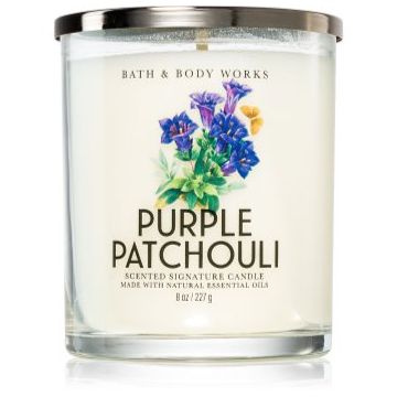 Bath & Body Works Purple Patchouli lumânare parfumată de firma original