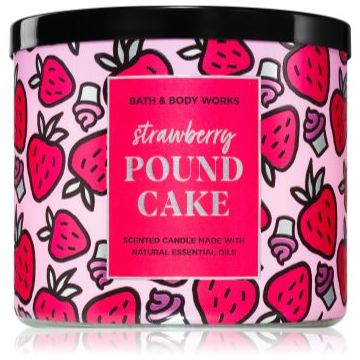 Bath & Body Works Strawberry Pound Cake lumânare parfumată de firma original