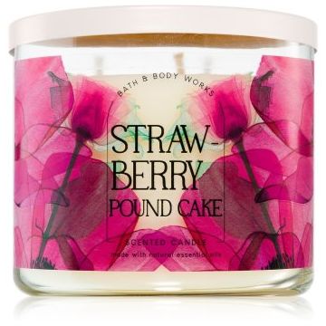 Bath & Body Works Strawberry Pound Cake lumânare parfumată de firma original