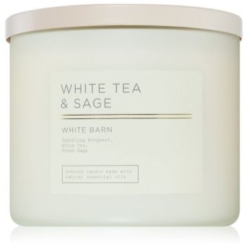 Bath & Body Works White Tea & Sage lumânare parfumată de firma original