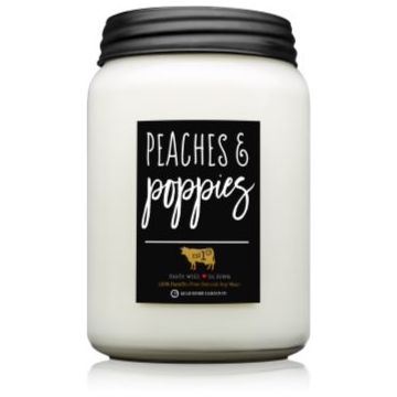 Milkhouse Candle Co. Farmhouse Peaches & Poppies lumânare parfumată Mason Jar