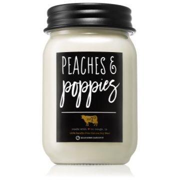 Milkhouse Candle Co. Farmhouse Peaches & Poppies lumânare parfumată Mason Jar la reducere