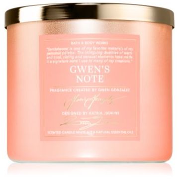 Bath & Body Works Gwen's Note lumânare parfumată de firma original