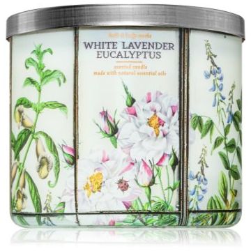 Bath & Body Works White Lavender Eucalyptus lumânare parfumată de firma original