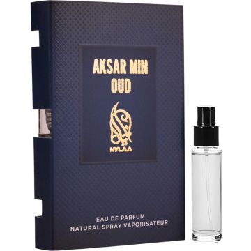 Parfum arabesc pentru barbati Nylaa Aksar Min Oud - 2ml