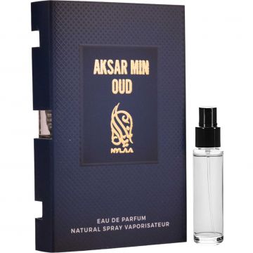 Parfum arabesc pentru barbati Nylaa Aksar Min Oud - 2ml de firma original