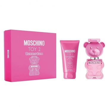 Set cadou Moschino Toy 2 Bubble Gum, Apa de Toaleta, 100 ml + Lotiune de Corp, 100 ml de firma original