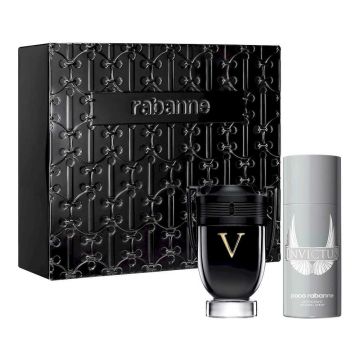 Set cadou Paco Rabanne Invictus Victory, Barbati, Apa de Parfum, 100 ml + Deodorant Spray, 150 ml de firma original