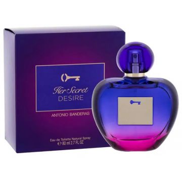 Antonio Banderas Her Secret Desire, Apa de toaleta, Femei (Gramaj: 80 ml) de firma original