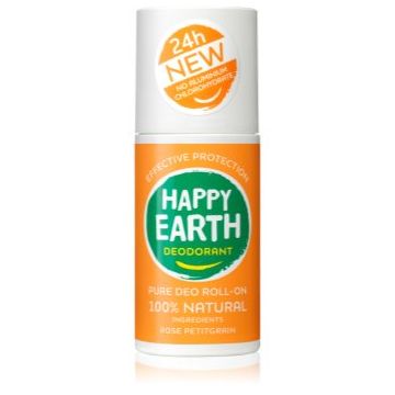 Happy Earth 100% Natural Deodorant Roll-On Rose Petitgrain Deodorant roll-on