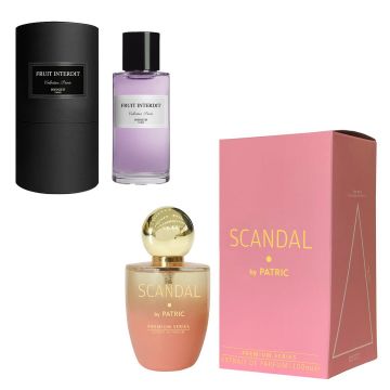 Pachet 2 parfumuri, Scandal 100 ml si Fruit Interdit 50 ml, femei de firma original