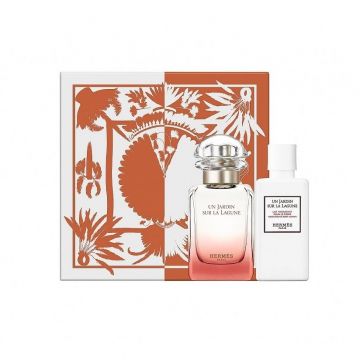 Set cadou Hermes Un Jardin Sur La Lagune, Unisex, Apa de Toaleta, 50 ml + Lotiune de corp, 40 ml