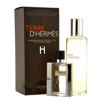 Set cadou Terre D'Hermes, Barbati, Apa de Toaleta, Refill, 125 ml + Refillable, 30 ml de firma original