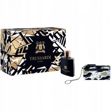 Set cadou Trussardi Uomo, Apa de Toaleta, Barbati, 50 ml + Breloc ieftin