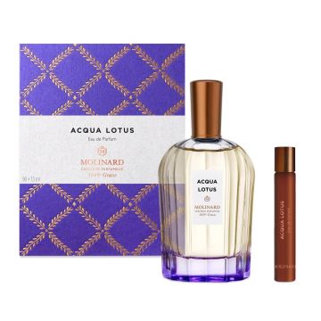 Set Molinard Acqua Lotus, Unisex, Apa de Parfum, 90 ml + 7,5 ml