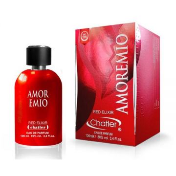 Apa de Parfum Unisex - Chatler EDP Amoremio Red Elixir, 100 ml de firma original