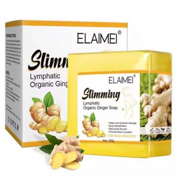 Sapun cu Ghimbir Organic pentru Slabit si Drenaj Limfatic, Efect Detoxifiant, Elaimei, 100 g