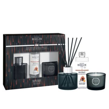 Set Maison Berger mini Duo Variation Gris cu difuzor parfum 80ml + lumanare parfumata 80g Velours d'Orient la reducere