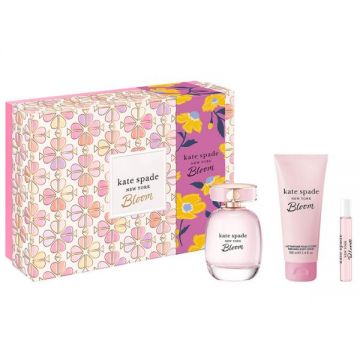 Set Kate Spade New York Bloom: Apa de Toaleta 100 ml + Apa de Toaleta Travel Size 7.5 ml + Lotiune de Corp 100 ml de firma original