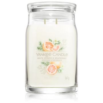 Yankee Candle White Spruce & Grapefruit lumânare parfumată de firma original