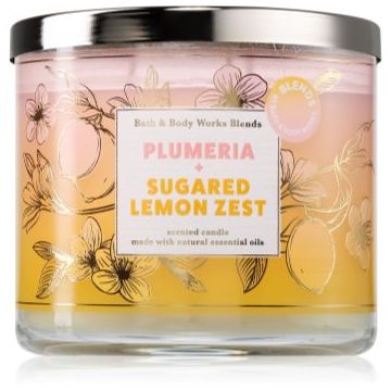 Bath & Body Works Plumeria & Sugared Lemon Zest lumânare parfumată ieftin