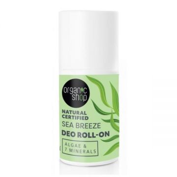 Deodorant Natural Roll-On - Organic Shop Sea Breeze Deo Roll-On, Algae & 7 Minerals, 50 ml