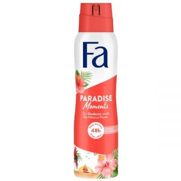 Deodorant Spray cu Parfum de Hibiscus - Fa Paradise Moments, 150 ml