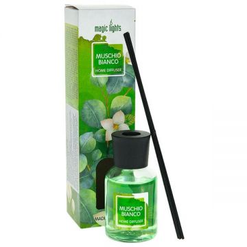 Difuzor Ambiental cu Parfum de Mosc Alb 19263 - Muschio Bianco Home Diffuser, Magic Lights, 50 ml de firma original