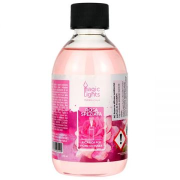 Rezerva Difuzor Ambiental cu Parfum de Trandafir Picant 250ROS - Rosa Speziata Ricarica per Home Diffuser, Magic Lights, 250 ml ieftin