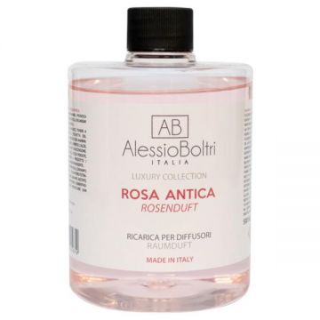 Rezerva Difuzor Ambiental cu Trandafir Antic 90567 - Alessio Boltri Luxury Collection Rosa Antica, Magic Lights, 500 ml