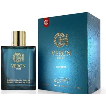 Apa de parfum CH Veron Hero, Chatler, Barbati - 100 ml - Inspirat din V. Eros Homme