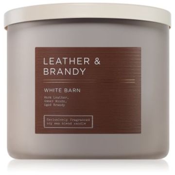 Bath & Body Works Leather & Brandy lumânare parfumată