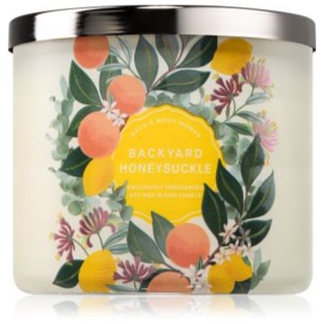 Bath & Body Works Backyard Honeysuckle lumânare parfumată