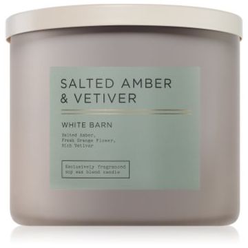 Bath & Body Works Salted Amber & Vetiver lumânare parfumată