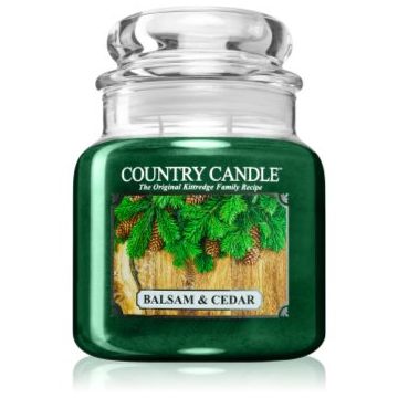 Country Candle Balsam & Cedar lumânare parfumată