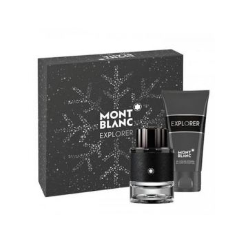 Set Cadou Mont Blanc Explorer, Apa de Parfum, Barbati (Continut set: 60 ml Apa de Parfum + 100 ml Gel de dus)