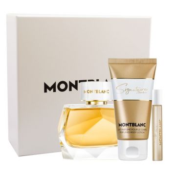 Set cadou Montblanc Signature Absolue, Femei, Apa de parfum 90 ml + Lotiune de corp 100 ml + 7,5 ml Apa de parfum