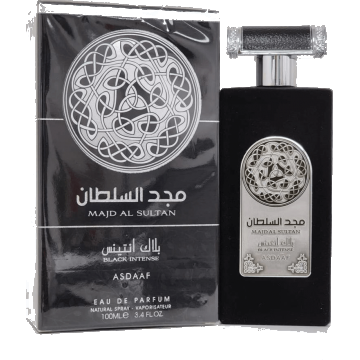 Apa de parfum Majd Al Sultan Black Intense, ASDAAF Perfumes, Unisex - 100 ml